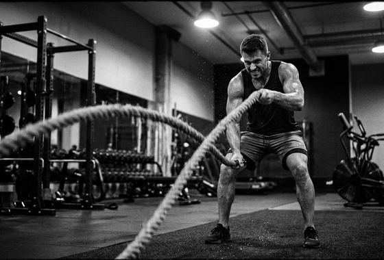Battle ropes conditioning
